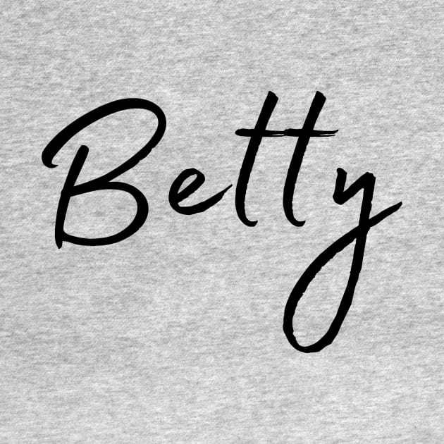 Betty Name Calligraphy by Word Minimalism